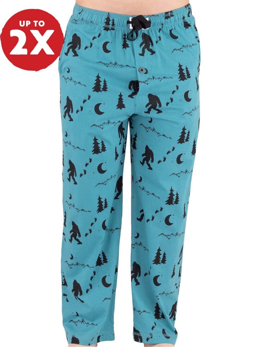 Lazy One Men’s Turquoise Bigfoot Print Lounge Pants
